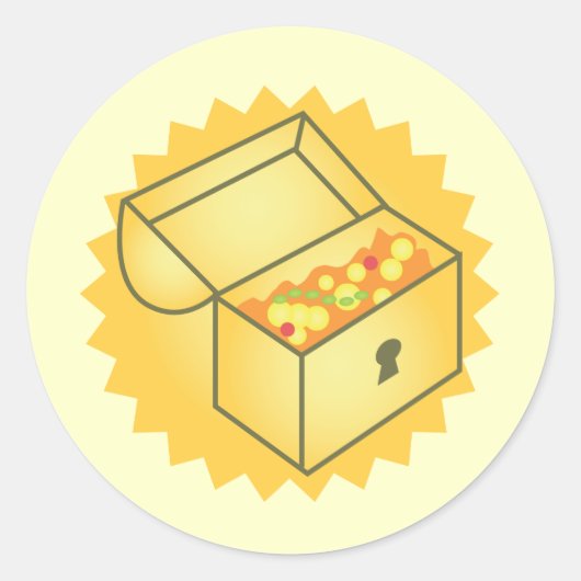 Treasure Chest Ronde Sticker (Voorkant)