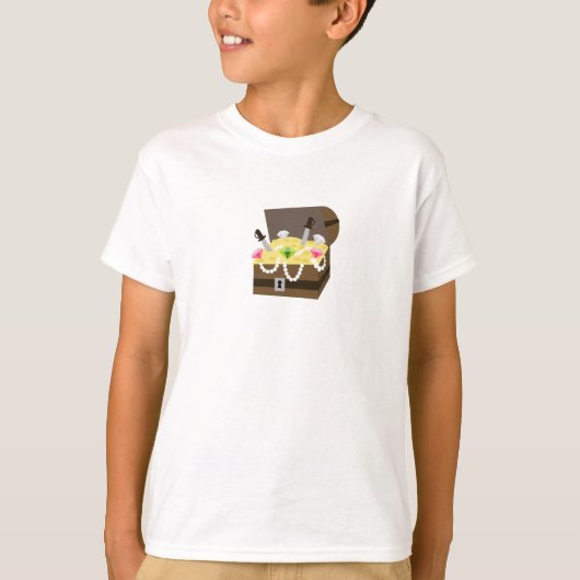 Treasure Chest - Roze en groene juwelen T-shirt (Voorkant)