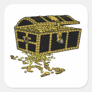 Treasure Chest Vierkante Sticker
