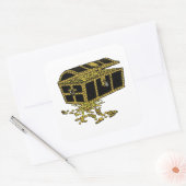 Treasure Chest Vierkante Sticker (Envelop)