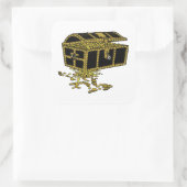 Treasure Chest Vierkante Sticker (Tas)