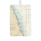 Treasure Coast Florida Nautical Chart Monogram Luchtverfrisser (Achterkant)