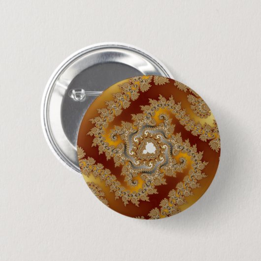 Treasure - Fractal Ronde Button 5,7 Cm (Voorkant /achterkant)