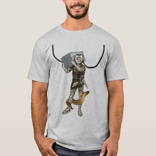 Treasure Helmet Diver met Eel URM T-shirt (Voorkant)