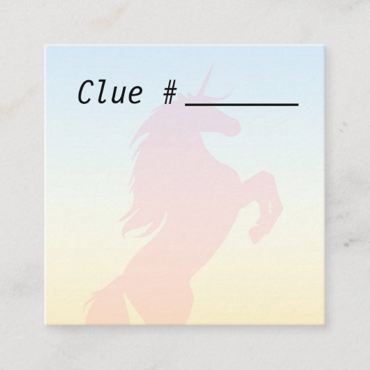 Treasure Hunt Clue Kaarten voor Moederdag party (Voorkant)