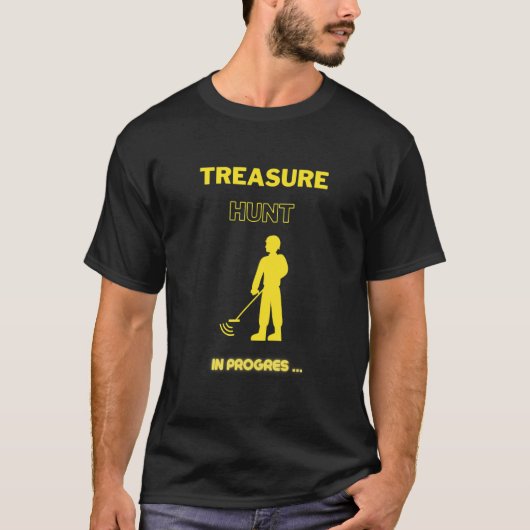 Treasure Hunt in Progres Detector Det T-shirt (Voorkant)