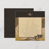 Treasure Hunt Invitation Kaart (Voorkant / Achterkant)