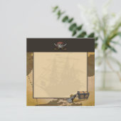 Treasure Hunt Invitation Kaart (Staand voorkant)