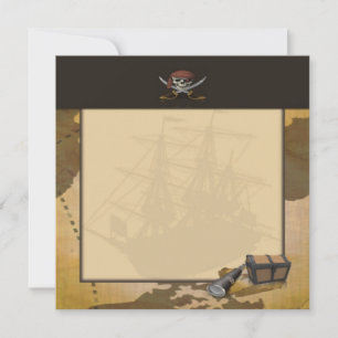 Treasure Hunt Invitation Kaart