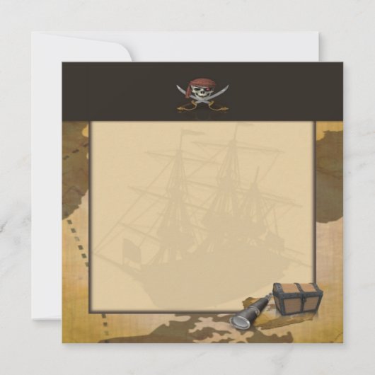 Treasure Hunt Invitation Kaart (Voorkant)