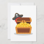 Treasure Hunt Pirate verjaardagsfeestje uitnodigin Kaart (Achterkant)