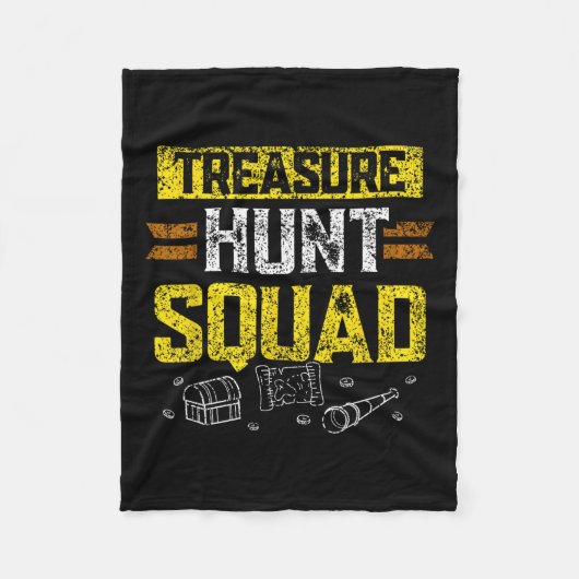 Treasure Hunt Squad Hunter Schatten Jachtbomen Fleece Deken (Voorkant)