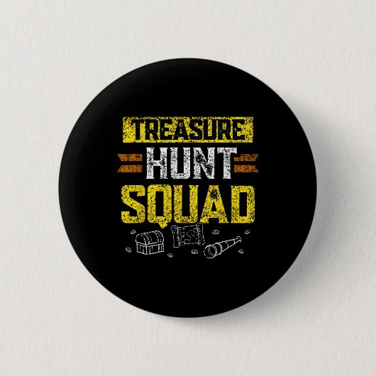 Treasure Hunt Squad Hunter Schatten Jachtbomen Ronde Button 5,7 Cm (Voorkant)
