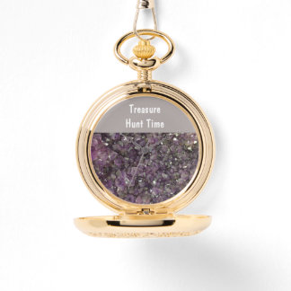 Treasure Hunt Time Geoloog Amethyst Rockhound Horloge