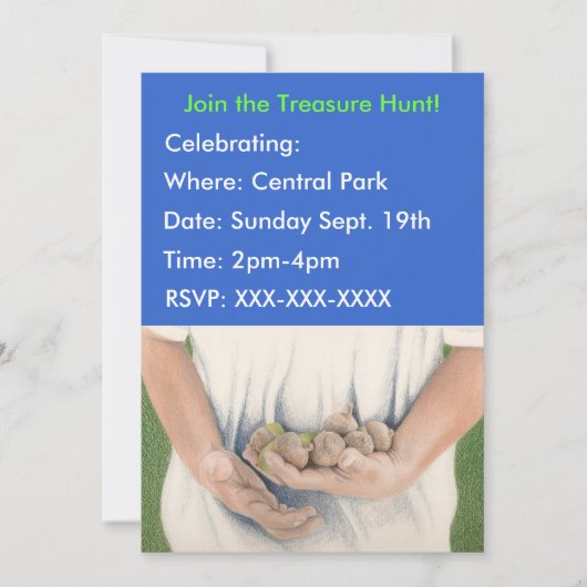 Treasure Hunt-uitnodiging Kaart (Voorkant)