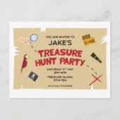 Treasure Hunt verjaardagsfeestje uitnodiging (Voorkant)