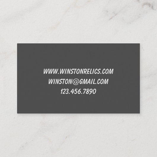 Treasure Hunter Metal detecteert militaire relikwi Visitekaartje (Achterkant)