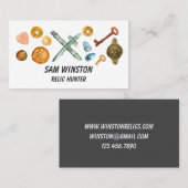 Treasure Hunter Metal detecteert militaire relikwi Visitekaartje (Voorkant / Achterkant)