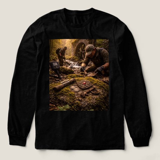 Treasure Hunter Metal Detector Tri-Blend Shirt (Voorkant)