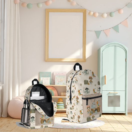 Treasure Hunter Pirate Verjaardag Bedrukte Rugzak