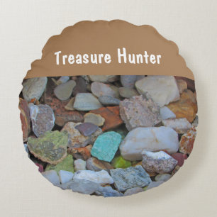 Treasure Hunter Rock Collectie Stone Rockhound Rond Kussen