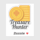 Treasure Hunter St Patrick's Day Gold Coins Sticker (Vel)
