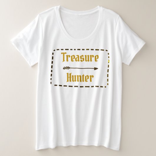 Treasure Hunter Vrouwen Plus Size T-shirt (Design voorkant)