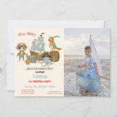 Treasure Hunters Pirate Foto Verjaardag Kaart (Voorkant)