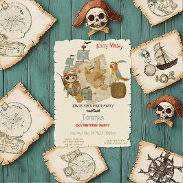 Treasure Hunters Pirate Verjaardag Kaart