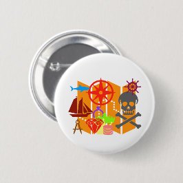 Treasure Hunting Collage Ronde Button 5,7 Cm