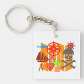 Treasure Hunting Collage Sleutelhanger (voorkant)