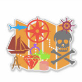 Treasure Hunting Collage Sticker (Voorkant)