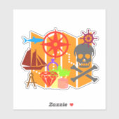 Treasure Hunting Collage Sticker (Vel)