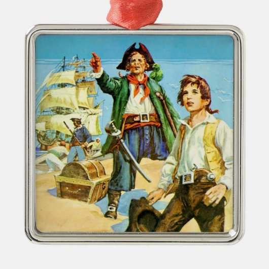 Treasure Island 1 Metalen Ornament (Voorkant)