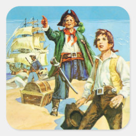 Treasure Island 1 Vierkante Sticker