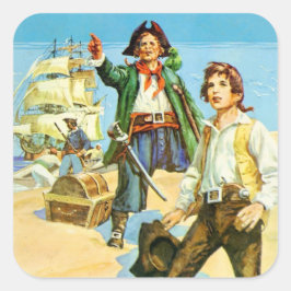 Treasure Island 1 Vierkante Sticker
