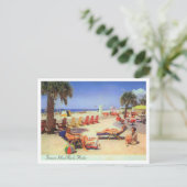 Treasure Island Beach FL 1970s Vintage Geïnspireer Briefkaart (Staand voorkant)