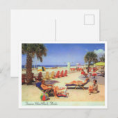 Treasure Island Beach FL 1970s Vintage Geïnspireer Briefkaart (Voorkant / Achterkant)