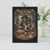 Treasure Island Bedankkaart (Staand voorkant)