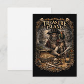 Treasure Island Bedankkaart (Voorkant / Achterkant)