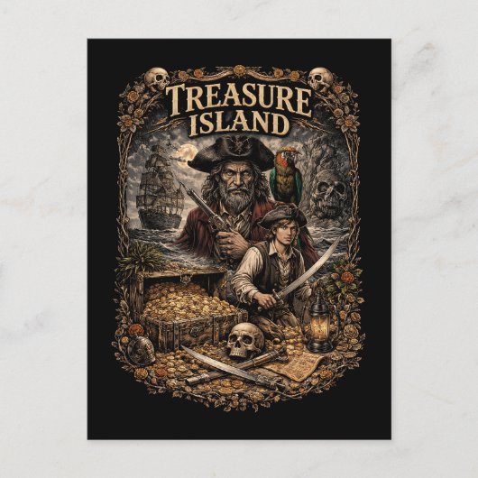 Treasure Island Briefkaart (Voorkant)