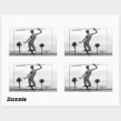 Treasure Island & de dansende vrouwen Rechthoekige Sticker (Vel)