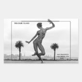 Treasure Island & de dansende vrouwen Rechthoekige Sticker (Voorkant)