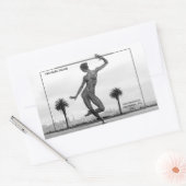 Treasure Island & de dansende vrouwen Rechthoekige Sticker (Envelop)