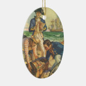 Treasure Island,  Fairy Tale Pirates Keramisch Ornament (Rechts)