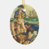 Treasure Island,  Fairy Tale Pirates Keramisch Ornament (Achterkant)