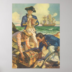 Treasure Island,  Fairy Tale Pirates Poster