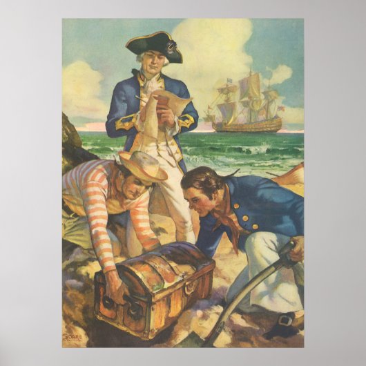 Treasure Island,  Fairy Tale Pirates Poster (Voorkant)