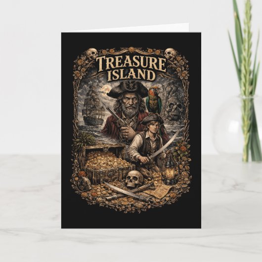 Treasure Island Feestdagen Kaart (Voorkant)