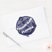 Treasure Island Florida ankerstickers Ronde Sticker (Envelop)